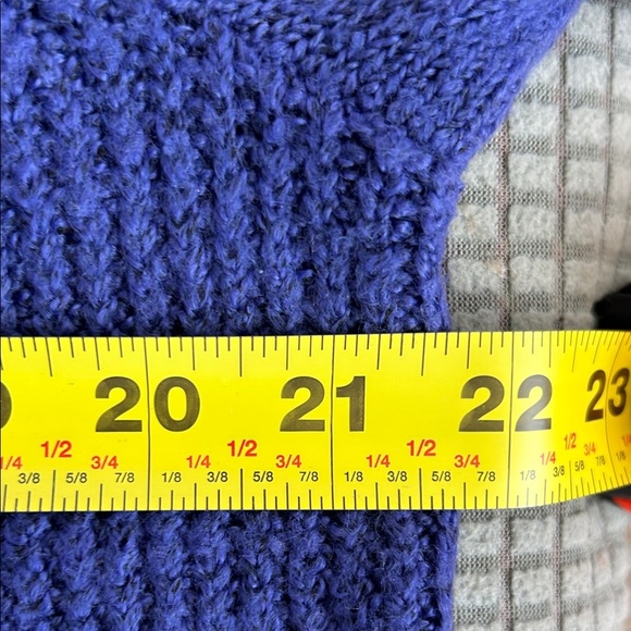 Cozy Blue Cowl Neck Sweater - Picture 4 of 6